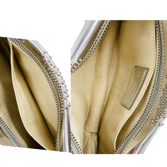 BY FAR Dulce Logo Mini Shoulder Bag in Metallic Silver - Picture 13 of 14